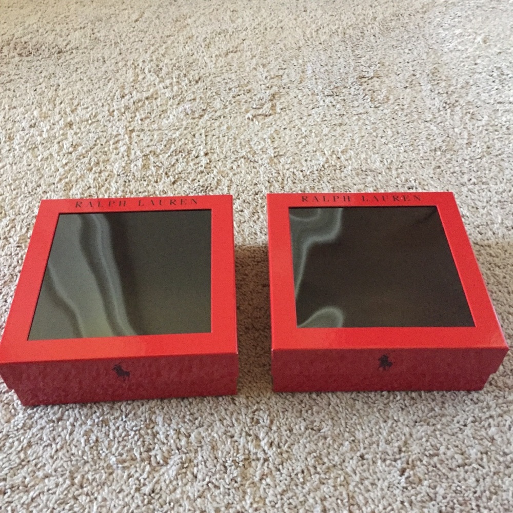 Ralph Lauren Red Empty Gift Boxes LOT OF 2